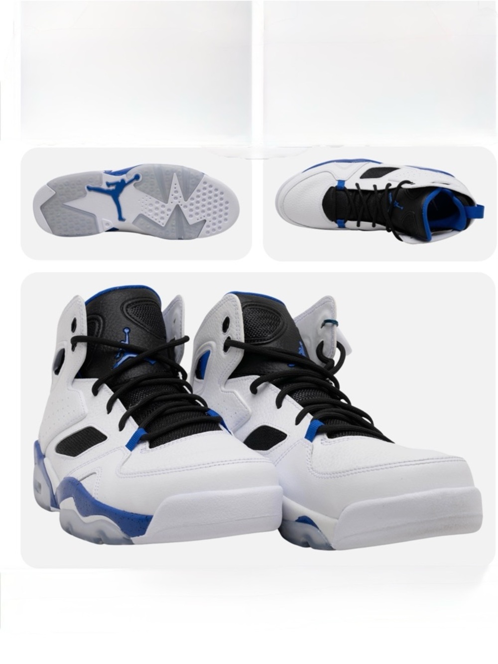 the Air Jordan Flight Club 91 “White Hyper Royal" - Picture 2 of 16
